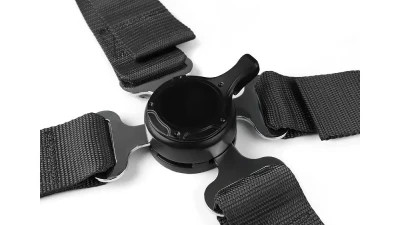 Spec-D Universal Black 4 Point Quick Release Camlock Racing Seat Belt Safety Harness                                     - RSB-4PTBLK-RS - Image 2