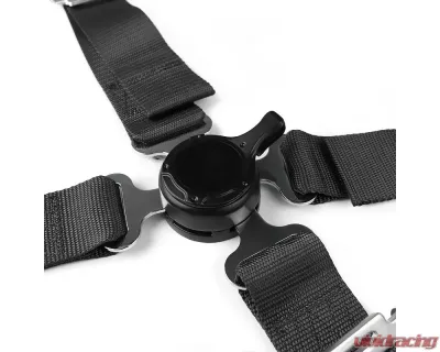 Spec-D Universal Black 4 Point Quick Release Camlock Racing Seat Belt Safety Harness - RSB-4PTBLK-RS