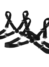 Spec-D Universal Black 4 Point Quick Release Camlock Racing Seat Belt Safety Harness                                     - RSB-4PTBLK-RS - Image 3