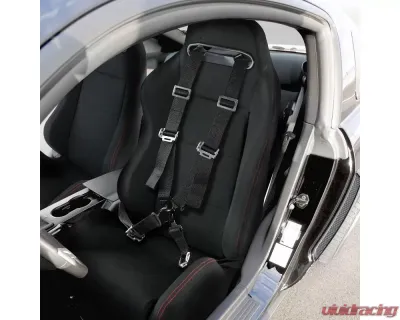 Spec-D Universal Black 4 Point Quick Release Camlock Racing Seat Belt Safety Harness - RSB-4PTBLK-RS