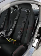 Spec-D Universal Black 4 Point Racing Seat Belt Buckle Safety Harness                                     - RSB-4PTBLK - Image 2