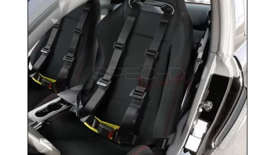 Spec-D Universal Black 4 Point Racing Seat Belt Buckle Safety Harness                                     - RSB-4PTBLK - Image 2