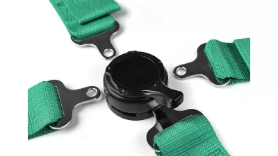 Spec-D Universal Green 4 Point Quick Release Camlock Racing Seat Belt Safety Harness                                     - RSB-4PTGRN-RS - Image 3