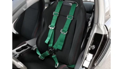 Spec-D Universal Green 4 Point Quick Release Camlock Racing Seat Belt Safety Harness                                     - RSB-4PTGRN-RS - Image 10
