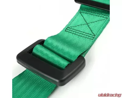 Spec-D Universal Green 4 Point Racing Seat Belt Buckle Safety Harness - RSB-4PTG