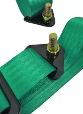 Spec-D Universal Green 4 Point Racing Seat Belt Buckle Safety Harness                                     - RSB-4PTG - Image 8