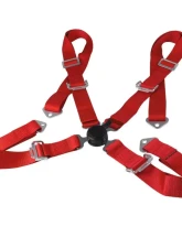Spec-D Universal Red 4 Point Quick Release Camlock Racing Seat Belt Safety Harness                                     - RSB-4PTRED-RS - Image 9