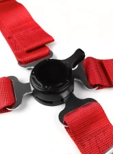 Spec-D Universal Red 4 Point Quick Release Camlock Racing Seat Belt Safety Harness                                     - RSB-4PTRED-RS - Image 2