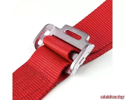 Spec-D Universal Red 4 Point Quick Release Camlock Racing Seat Belt Safety Harness - RSB-4PTRED-RS