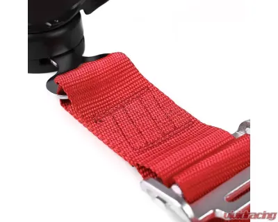 Spec-D Universal Red 4 Point Quick Release Camlock Racing Seat Belt Safety Harness - RSB-4PTRED-RS