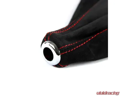 Spec-D Black Suede JDM Manual Shift Boot w/ Red Stitching Honda | Acura 1992-2001 - SKB-BLKSU-RS
