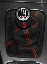 Spec-D Black Suede JDM Manual Shift Boot w/ Red Stitching Honda | Acura 1992-2001                                     - SKB-BLKSU-RS - Image 8