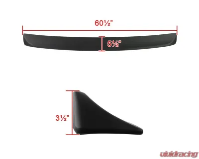 Spec-D Black Primer ABS Hellcat Style Rear Spoiler Dodge Challenger 2008-2017 - SPL-CHA08JMSRT-SD