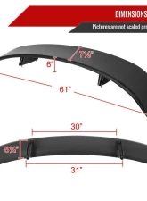 Spec-D Black ABS R/T Daytona OE Style Rear Spoiler Wing Dodge Charger 2006-2010                                     - SPL-CHG05JM-RS - Image 2