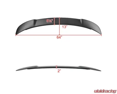 Spec-D Matte Black ABS Hellcat Style Rear Spoiler Dodge Charger 2015-2021 - SPL-CHG15BKHC-RS