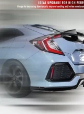 Spec-D Glossy Black ABS Rear Spoiler Honda Civic Hatchback 2016-2019                                     - SPL-CV164GBDT-DY - Image 6