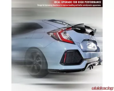 Spec-D Glossy Black ABS Rear Spoiler Honda Civic Hatchback 2016-2019 - SPL-CV164GBDT-DY
