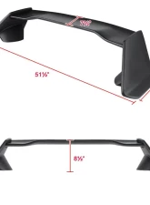 Spec-D Black ABS TR Style Rear Spoiler Wing Honda Civic 2016-2021                                     - SPL-CV164JMTR-4C - Image 2