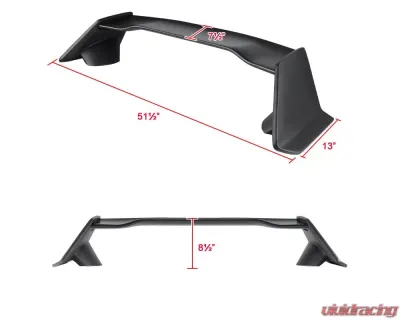 Spec-D Black ABS TR Style Rear Spoiler Wing Honda Civic 2016-2021 - SPL-CV164JMTR-4C