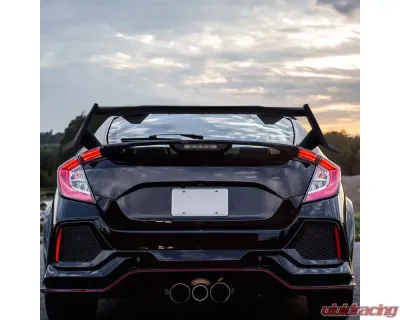 Spec-D Black ABS TR Style Rear Spoiler Wing Honda Civic 2016-2021 - SPL-CV164JMTR-4C