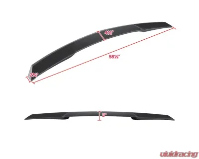 Spec-D Matte Black ABS Rear Spoiler Chevrolet Corvette 2014-2018 - SPL-CVET14JM-4C