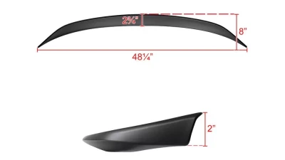 Spec-D Matte Black ABS Rear Trunk Spoiler BMW G20 3-Series 2019-2020                                     - SPL-G2019BK-GL - Image 2