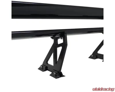 Spec-D Universal Black CNC Aluminum 52" Double Deck Adjustable Trunk Spoiler Wing - SPL-GT001DD52BK