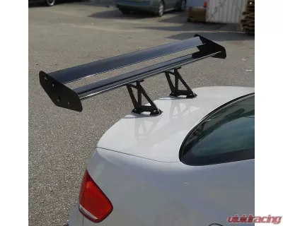 Spec-D Universal Black CNC Aluminum 52" Double Deck Adjustable Trunk Spoiler Wing - SPL-GT001DD52BK