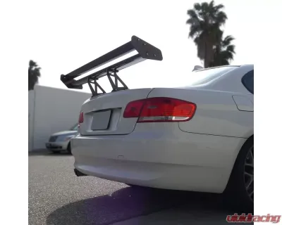 Spec-D Universal Black CNC Aluminum 52" Double Deck Adjustable Trunk Spoiler Wing - SPL-GT001DD52BK