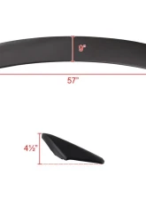 Spec-D Matte Black ABS Ducktail Style Rear Spoiler Ford Mustang 2005-2009                                     - SPL-MST05GT5-RS - Image 2