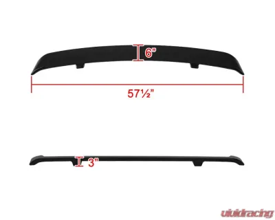 Spec-D Matte Black ABS Factory GT Style Rear Spoiler Ford Mustang 2005-2009 - SPL-MST05GTBB-4C
