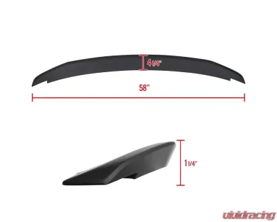 Spec-D Matte Black ABS Factory GT Style Rear Spoiler Ford Mustang 2010-2014 - SPL-MST10DL-RS