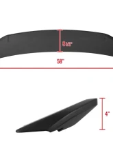 Spec-D Matte Black ABS Factory GT500 Style Rear Spoiler Ford Mustang 2010-2014                                     - SPL-MST10GT5-RS - Image 2
