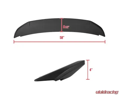 Spec-D Matte Black ABS Factory GT500 Style Rear Spoiler Ford Mustang 2010-2014 - SPL-MST10GT5-RS
