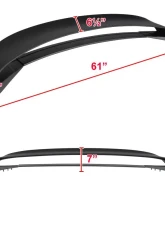 Spec-D Matte Black ABS GT350R Style 4pc Rear Spoiler Wing Ford Mustang 2015-2022                                     - SPL-MST15JMGT4-4C - Image 2
