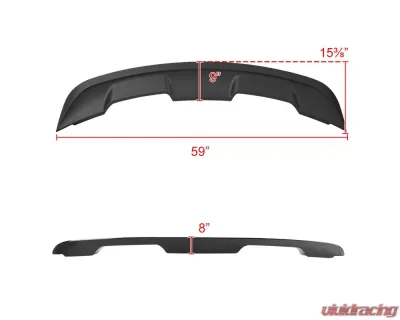 Spec-D Matte Black ABS GT500 Style Rear Spoiler Ford Mustang 2015-2022 - SPL-MST15JMGT5-BN