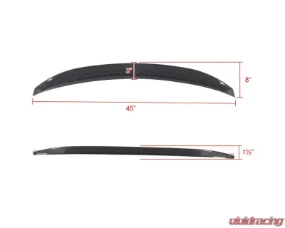 Spec-D Carbon Fiber w/ Glossy Black Finish VT Style Spoiler Lid Kia Stinger 2018-2021 - SPL-STG18CF-PQ