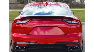 Spec-D VT Style Spoiler Lid (Carbon Fiber w/ Glossy Black Finish) Kia Stinger 2018-2021                                     - SPL-STG18CF-PQ - Image 10
