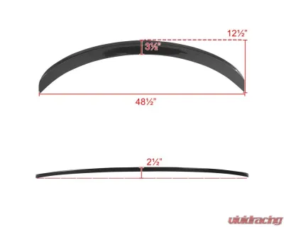 Spec-D Carbon Fiber w/ Glossy Black Finish Factory Style Rear Trunk Spoiler Tesla Model 3 2017-2020 - SPL-TSLA317CF-AK