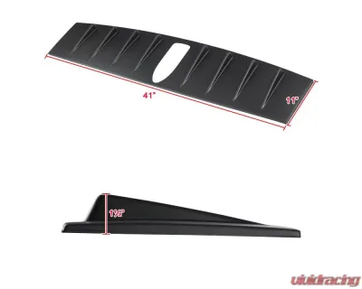 Spec-D Matte Black ABS Shark Fin Style Rear Roof Spoiler/Vortex Generator Subaru WRX | STI 2015-2021 - SPL-WRX15BB-ABS