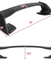 Spec-D Matte Black ABS Factory STI Style Rear Spoiler Wing Subaru WRX | STI 2015-2021                                     - SPL-WRX15JMSTI-4C - Image 2