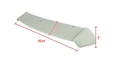 Spec-D Grey Primer ABS OE Style Rear Spoiler Toyota Yaris 2006-2011                                     - SPL-YAR063ABS-HD - Image 2