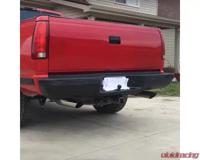 Spec-D Black Stainless Steel Factory Style Replacement Rear Step Bumper Chevrolet | GMC C/K Series 1988-2000 - SRB-C1088FSBK-FS