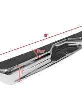 Spec-D Chrome Stainless Steel OEM Style Replacement Rear Step Bumper Ford Econoline 1992-2014                                     - SRB-ECO92CR-FS - Image 2