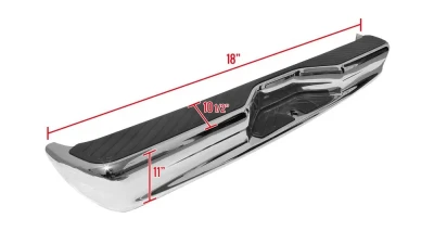 Spec-D Chrome Stainless Steel Replacement Rear Step Bumper  Ford Econoline 1992-2014                                     - SRB-ECO92CR-FS - Image 2