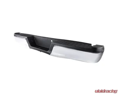 Spec-D Chrome Stainless Steel Factory Style Replacement Rear Step Bumper w/ License Lamps Ford F-150 2015-2018 - SRB-F15015CR-FS
