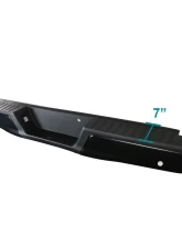 Spec-D Black Stainless Steel Factory Style Replacement Rear Step Bumper w/ License Lamps & Sensor Holes Ford F-150 2015-2018                                     - SRB-F15015PBK-FS - Image 2