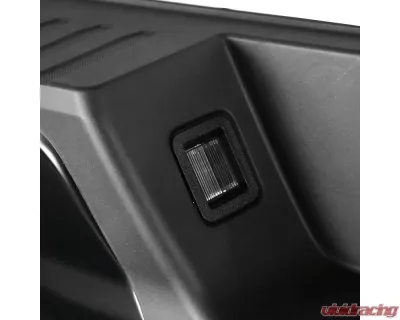 Spec-D Black Stainless Steel Factory Style Replacement Rear Step Bumper w/ License Lamps & Sensor Holes Ford F-150 2015-2018 - SRB-F15015PBK-FS