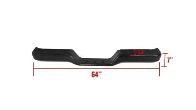 Spec-D Black Stainless Steel Rear Step Bumper Toyota Pickup 1989-1995                                     - SRB-PIK89BK-FS - Image 2