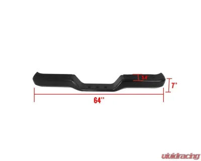Spec-D Black Stainless Steel Rear Step Bumper Toyota Pickup 1989-1995 - SRB-PIK89BK-FS